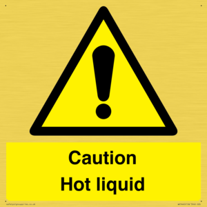 Caution Hot liquid